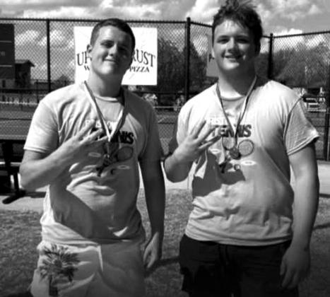 Charles Rennison and Chris Doremus First Place 1 Doubles Tulsa 7 Conference