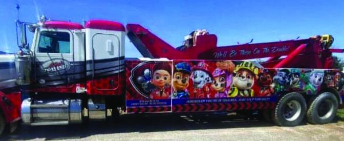 The Paw Patrol Wrecker was on hand for all too touch. courtesy photo