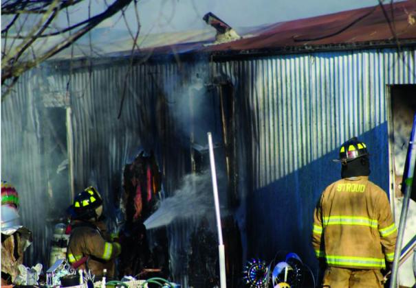 A house fire eight miles west of Depew, engulfed this mobile home. Firefighters were unable to save this home. It was a complete loss. Fortunately there were no injuries. Vicki Grisham photo