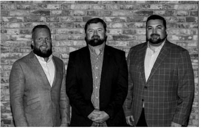 From left,: Trey Gregory , CEO The HR Group, Curtis Mayberry, President CRM Blasting &amp;amp; Painting, Levi Lee, COO The HR Group courtesy photo
