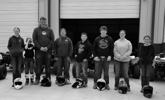 From left, Riley Hill, Brady Hill, Jeremy Butler, Gentry Leigh, Trapper Cato, Rope Jones, Jecien Wallace and Audrey Buswell.