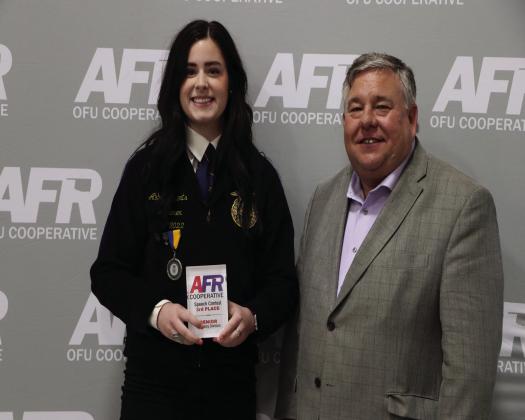 Bristow Student Excels at Northeast District AFR Speech Contest