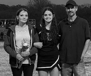 Kady Rodman with Sandra Rodman and John Frazier.