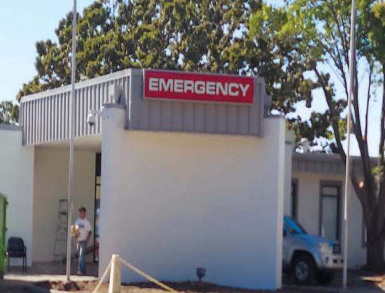 Things are moving forward with the renovation of the medical center. Receiving a new coat of paint and inside seeing walls coming down and updates in progress. Angie Gentry photo