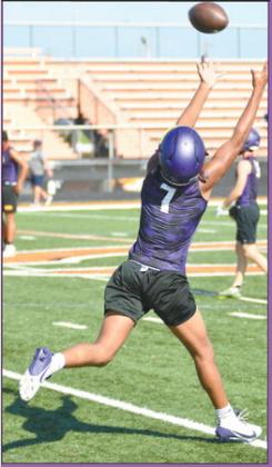 7 on 7 scrimmage at Cushing