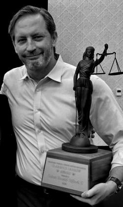 Robert Don Gifford, Mannford High School alumnus, awarded the Clarence Darrow Awards, signifying recognition as Oklahoma's best
