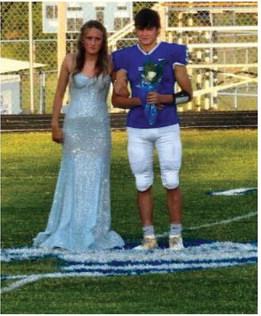 Sophomore Larami Fenton with escort Jack Johnson.