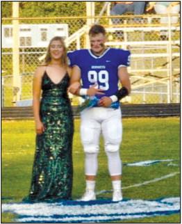 Senior Cassie Halterman with escort Jase Riley.