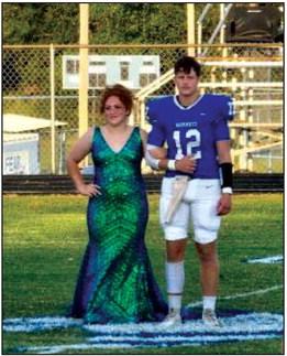 Senior Queen Sami Langston with senior King Tyler Burdick.