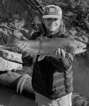 Ryan Shows hauled in this monster rainbow trout at the Medicine Creek Trout Area. courtesy photo