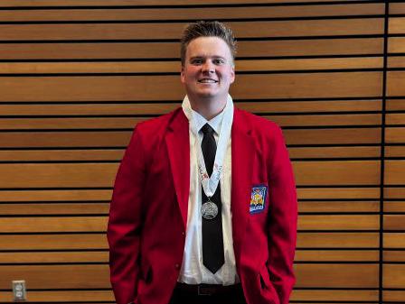 CooperShields, of Bristow, 2nd Place, Oklahoma SkillsUSA Electrical Construction Wiring (Postsecondary). Electrical Trades courtesy photo