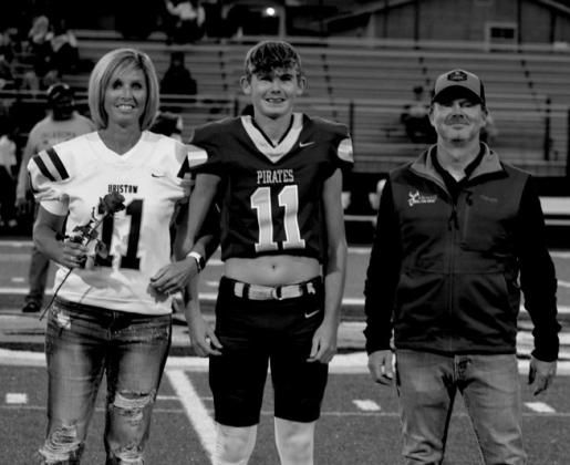 Roan Goodwin with parents Zane and Mandy Goodwin.