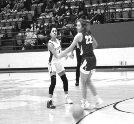 Molly Gill blocks her opponent. courtesy photos