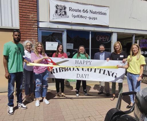 Ribbon cuttings were held by the chamber for two local businesses, Rte 66 Nutrition and Carrus Lakeside Hospital.