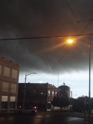 Even though it was only 8:45 in the morning, the skies looked as if it were late evening. This particular morning the clouds took some peculiar shapes. Angie Gentry photo