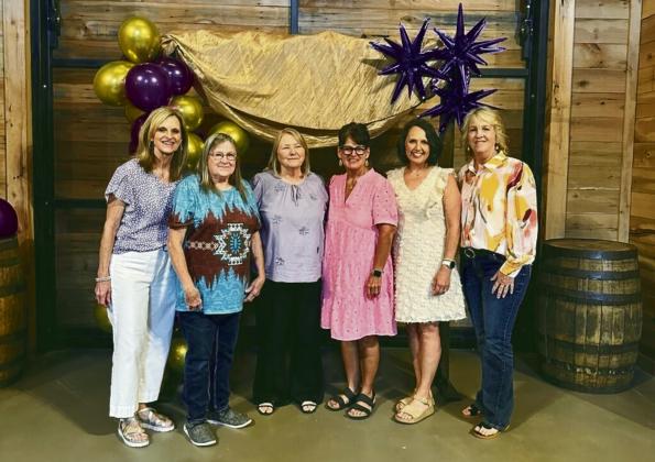 A celebration was held at the Bell Ranch for six Bristow Public School retirees. From left, Krista Burden, Tina Cruce, Teresa Barnett, Carmen Matherly, Jodi Lomenick and Melissa Hinson courtesy photo