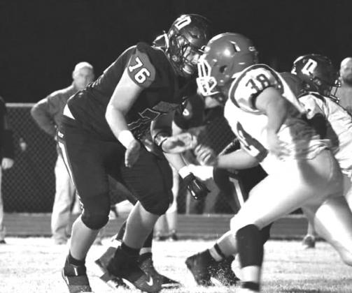 Warner VanOrsdol blocks the opponent. courtesy photo