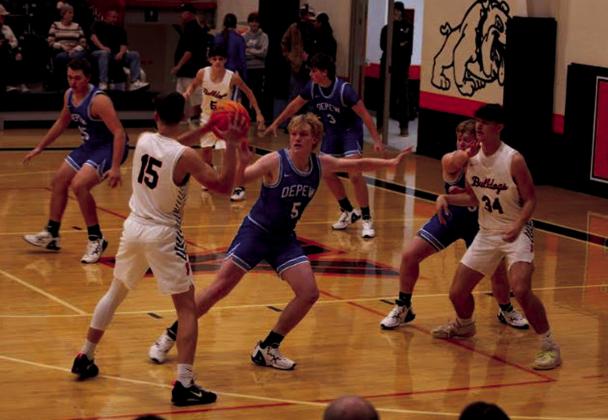 Jess Smith blocks the Bulldogs. courtesy photo