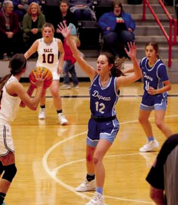 Lauren Carrie makes a block. courtesy photo