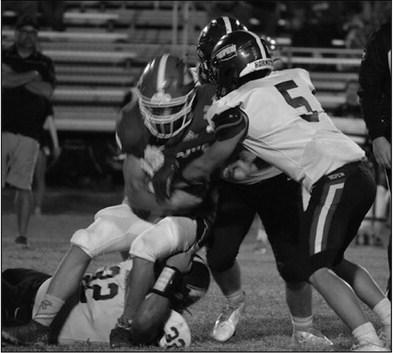 Seth McDaniel and Jack Johnson with a take down. courtesy photo