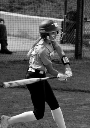 Emily Moore trys for a run.