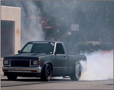 Having a little fun....Rocky Mountain Racing burn-outs