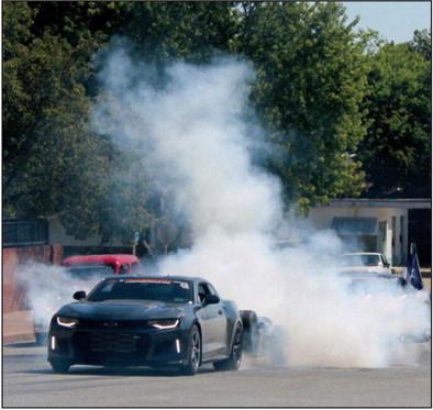 Having a little fun....Rocky Mountain Racing burn-outs