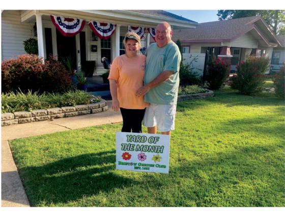 The residence of Jeff and Shelly Morquecho, 414 W. 11th, was chosen by the Bristow Garden Club as Yard of the Month for July.