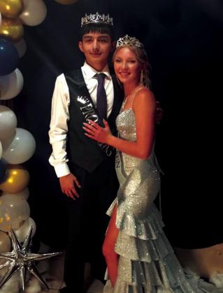Prom King Zach Childress and Queen Emily Moore.