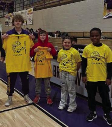 The Bristow Purple Pirate Athletics recognized the C.H.A.M.P Students of the Dual for the game Tuesday, against Sperry. This game’s trait is Motivation. Each of these students will represent their sites for demonstrating this trait. From left, Javon Freeman, Bristow High School, Quade Charmasson, Collins Elementary, Lilley Mayberry, Edison Elementary and Jeremiah Fullbright, Bristow Middle School. courtesy photo