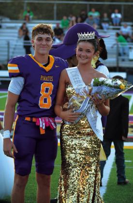 Senior King Will Remington and Queen Delaney Farris.