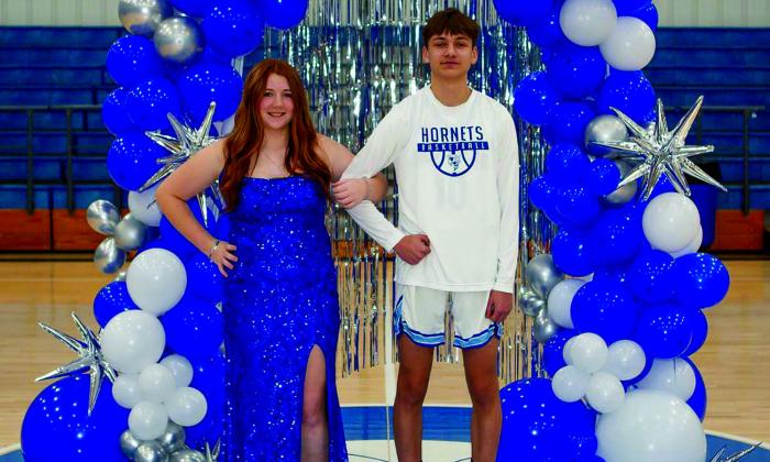 Freshman Erica Peeler with Escort Wyatt Osburn.