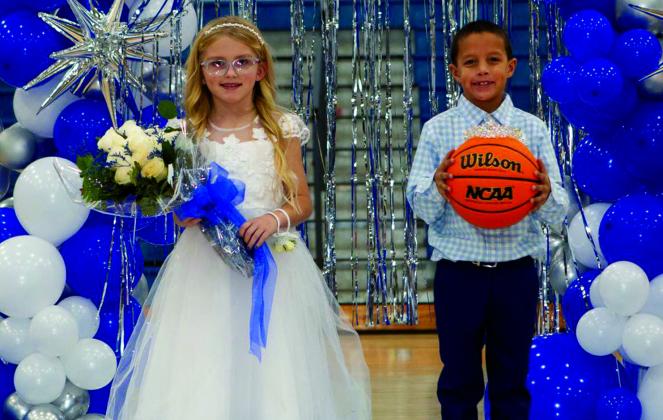 Flower girl Lakyn Smith and Crown bearer Walker Russell