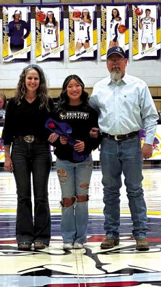 Bella Pestel-Duncan with parents David and Letizia Ridgeway (boys basketball trainer).