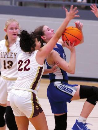 Lady Hornets vs Ripley, season record 22 -4