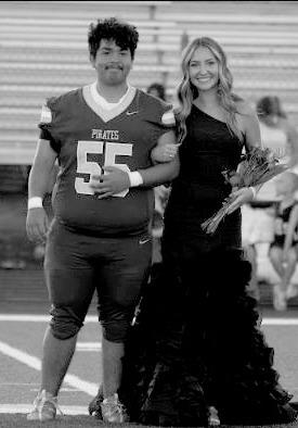 Football and Cheer Representatives William Barcenas and Arianna Brewer.