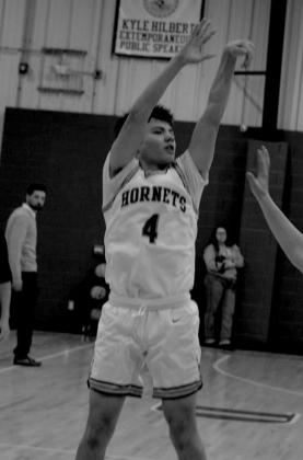 Ethan Hogan shoots for points.
