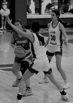 Lauren Carrie and Katrina Ash make the block.