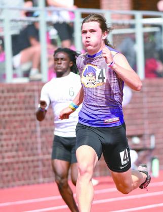 Gage Spencer takes the 200m BACK TO BACK State Championship. He also takes the 4A boys 100M state championship.