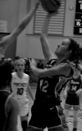 Lauren Carrie takes control of the ball.