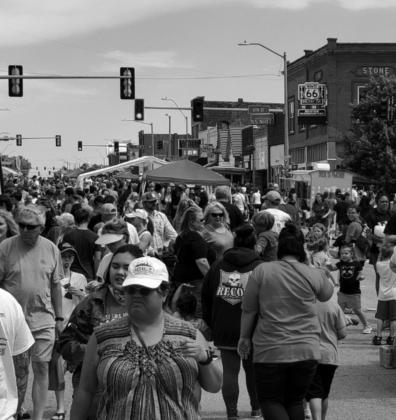 Crowds gathered in downtown Bristow, on Saturday, to enjoy the annual Tabouleh Festival. courtesy photo