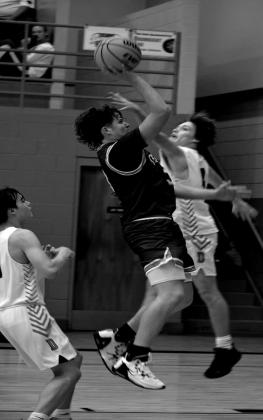 Tyler Burdick jumps for the points.
