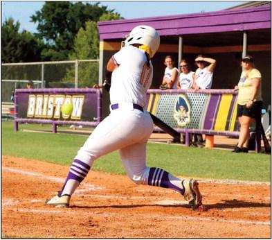 Jazzy George Drives a hit against Mannford