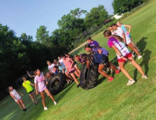 Team Building workouts for the Lady Pirates softball team