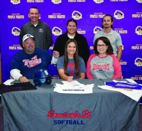 McKenna Ingram will be playing softball at Seminole State College.