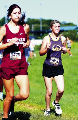 Pictured is Lexi Parish compeing at the Stroud meet. Jayceon Colbert won the elementary one mile race in 5:58, Addy Cooper was the first Overall Elementary girl in 6:18. Journey Busch Won the JH girls race in 6:13 and Kaedin Oltman won the JH Boys race in 5:15. There was around 100 runners or more in each race. Kolson Seachris was our top HS boy running the two mile race in 11:24 while Ayana Bruner ran the HS race in 6:40, both placing in the top 25 at Stroud.