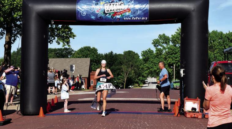 Lauren Bunch of Tulsa won first place in the women's category of the Wildflower 5k Run with a time of twenty minutes, five seconds.