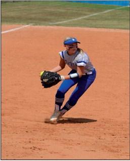 Emily Moore makes the play.