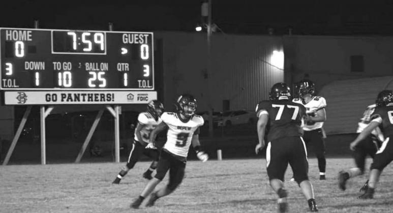 The Hornets offense runs the play. courtesy photo