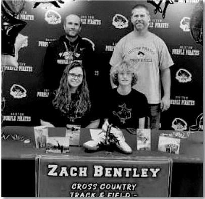 Zach Bentley, shown with mother Samantha Lee, signed with Northwestern Oklahoma State University for Track and Field and Cross Country. courtesy photo